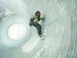 Снежный туннель для сноубордистов